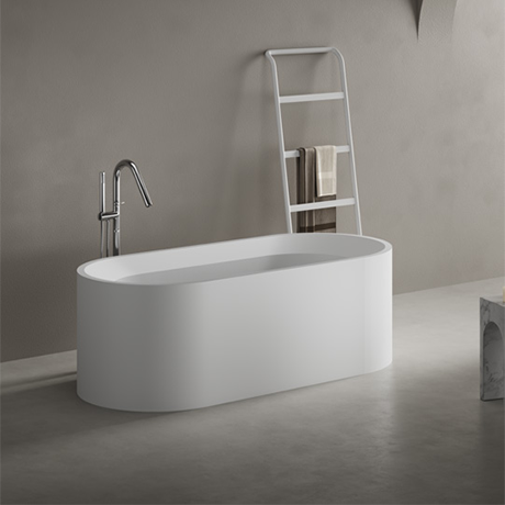 X-TGN06 Corner Deep Soak Stone Bathtub Factory
