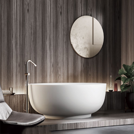 X-YGS01  Round Solid Surface Stand Alone Bathtub
