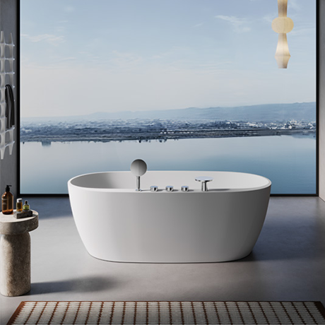 X-JGA01 Modern Stone Non Slip Deep Soaking Tub Direct