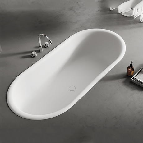 X-RGT02 Modern Rectangular Stone Built In Bathtub