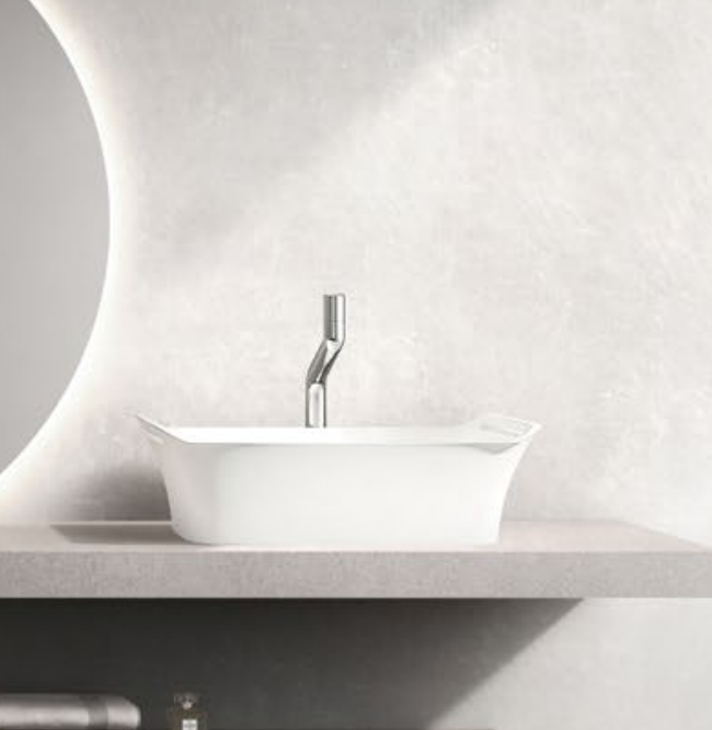 Q-PF02 Italian Design Vessel Sink Corian Solid Surface