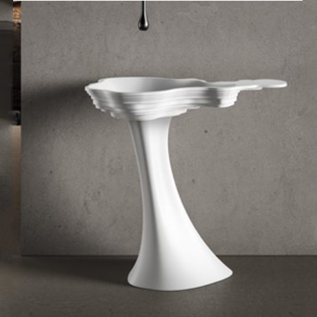 X-LZT01 Green pebble standalone basin artificial marble artistic sanitary ware