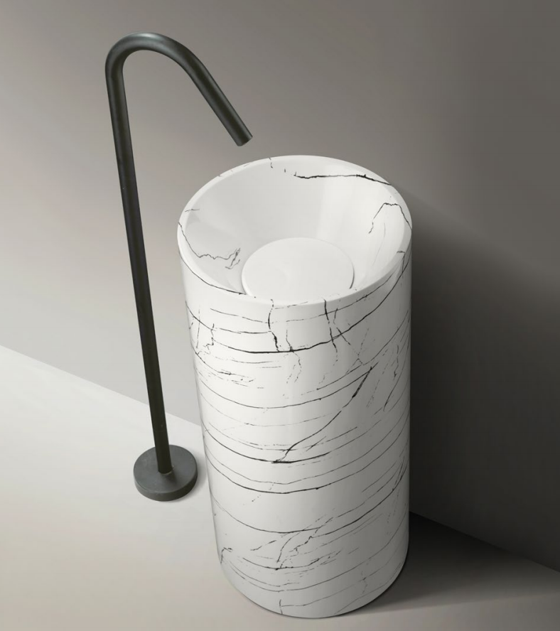X-YZH08  Freestanding Culture Marble Basins for Modern Bathrooms
