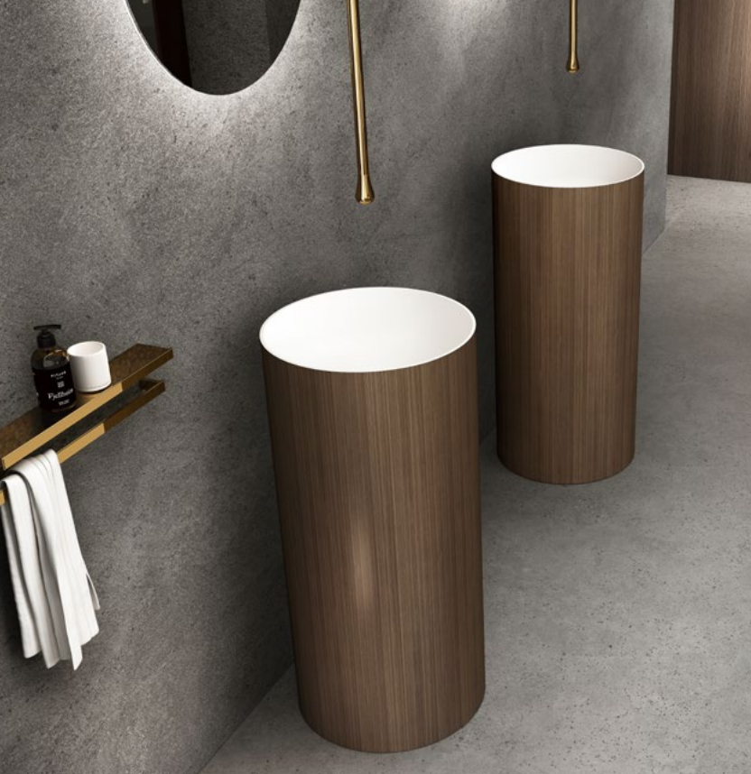X-YZH02W  Artificial Stone Pedestal Basins for Hotel Projects