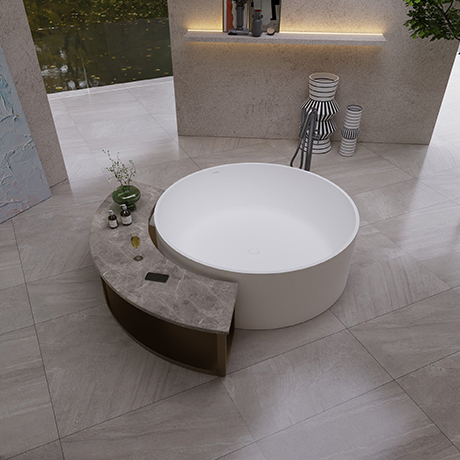 PS-8818 Stone Resin Freestanding Bathtub