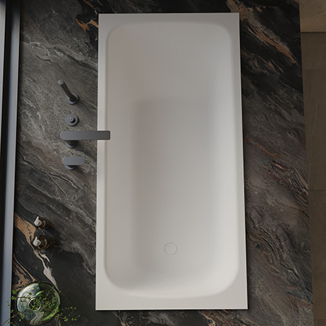 PS-8825 Artificial Stone Deep Bathtub for Hotel Projects