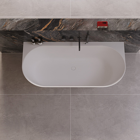 PS-8816B Oval Built-in Artificial Stone Bathtub Manufacturer