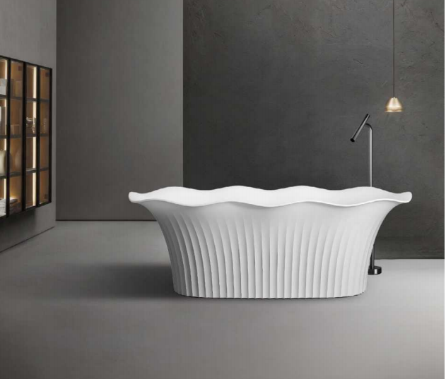 FLHO bath organic Lotus wave freestanding bathtub design