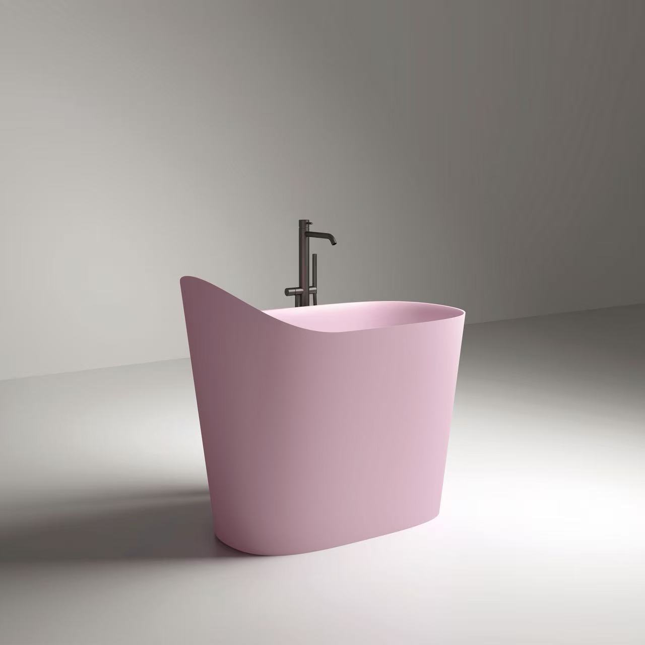 FLHO solid surface  japanese deep soaking tub with seat