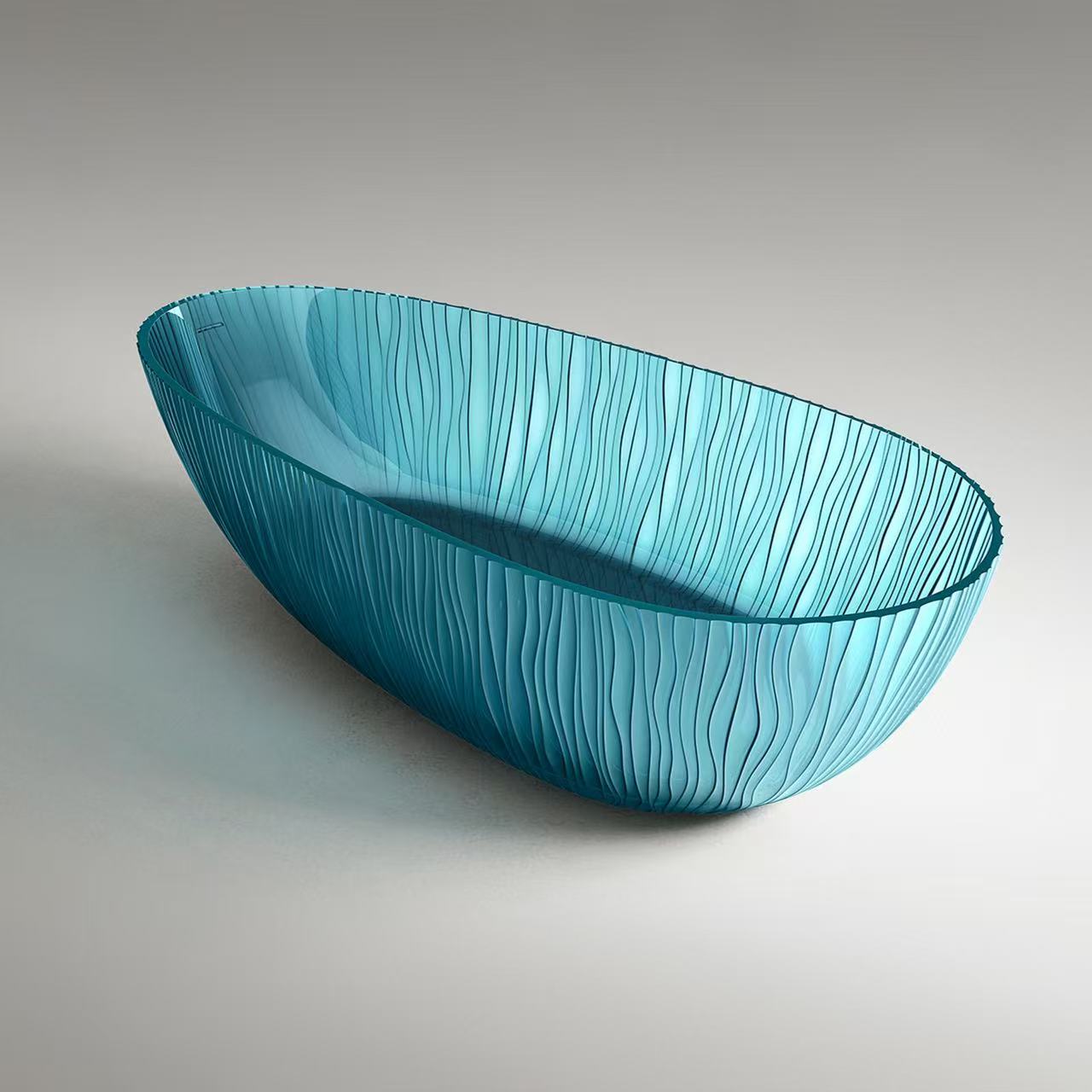 FLHO transparent resin waterstream texture bathtub case